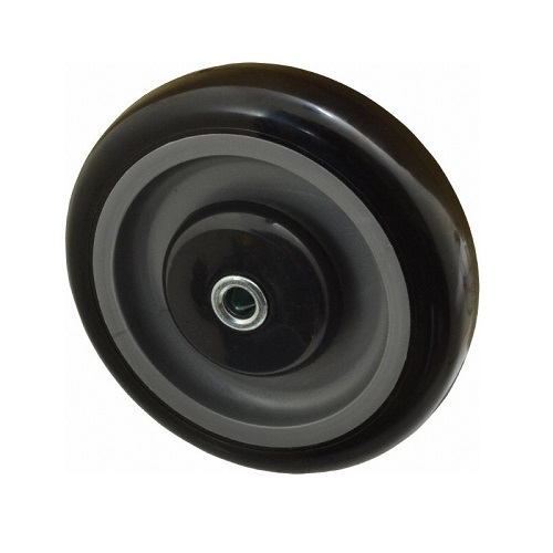 Premier Rubber wheel 4 Inch dia x 1.25 Inch thickness With Flange Size 2.5 inch x 2.5 inch